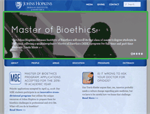 Tablet Screenshot of bioethicsinstitute.org
